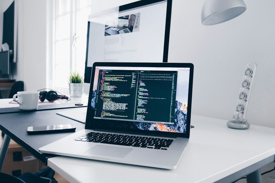 Developer working on website maintenance and updates
